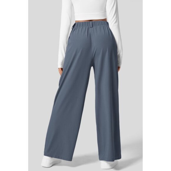 Halara High Waisted Plicated Side Pocket Wide Leg Waffle Pants Sz Small Womens B - Picture 2 of 7